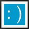 Framed Art Blue Smiley by Veruca Salt Wall Decor 18x24 Artwork